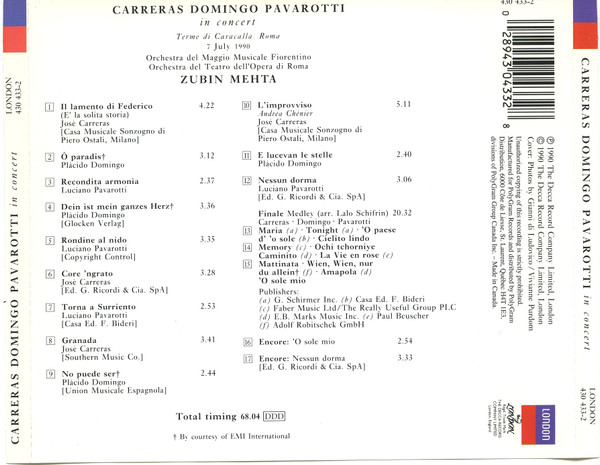 José Carreras, Placido Domingo, Luciano Pavarotti, Zubin Mehta-1