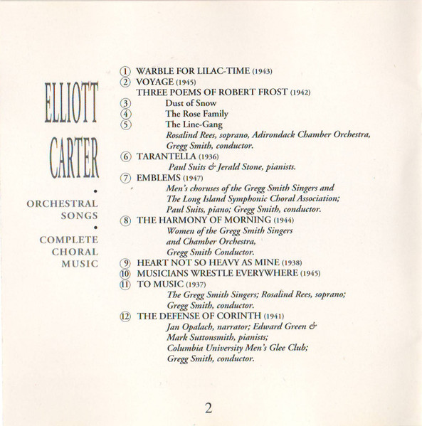 Elliott Carter - Rosalind Rees, The Gregg Smith Singers*-4