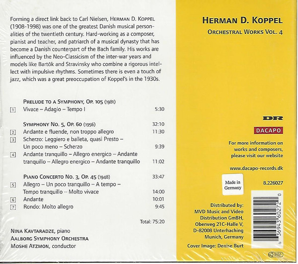Herman D. Koppel – Nina Kavtaradze, Aalborg Symfoniorkester, Moshe Atzmon-1