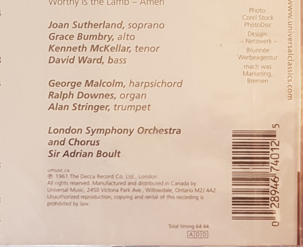 George Frideric Handel* - London Symphony Orchestra And Chorus*, Sir Adrian Boult-2