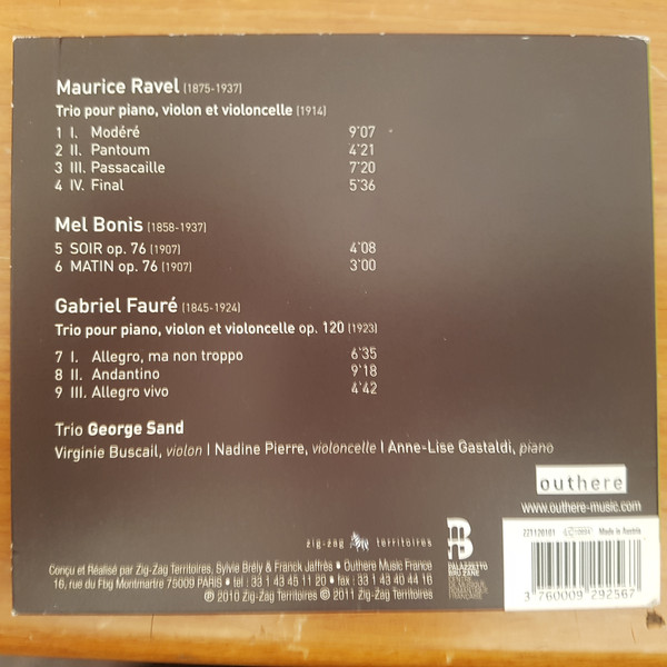 Trio George Sand, Maurice Ravel, Mélanie Bonis, Gabriel Fauré-3