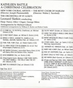 Kathleen Battle, New York Choral Artists, The Boys' Choir Of Harlem*, Orchestra Of St. Luke's, Leonard Slatkin-4