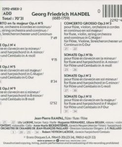 Georg Friedrich Händel / Jean-Pierre Rampal, Robert Veyron-Lacroix, Jean-François Paillard-1