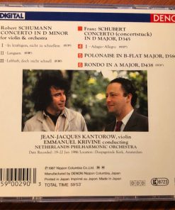 Robert Schumann, Franz Schubert - Jean-Jacques Kantorow, Nederlands Philharmonisch Orkest (2), Emmanuel Krivine-1