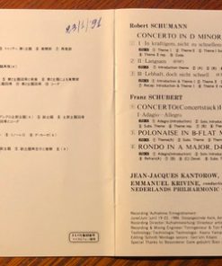 Robert Schumann, Franz Schubert - Jean-Jacques Kantorow, Nederlands Philharmonisch Orkest (2), Emmanuel Krivine-3