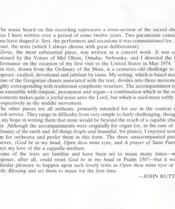 The Cambridge Singers, The Philip Jones Brass Ensemble*, The City Of London Sinfonia* Conducted By John Rutter-1