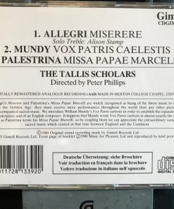 Gregorio Allegri, William Mundy, Giovanni Pierluigi da Palestrina, The Tallis Scholars, Peter Phillips (2)-1