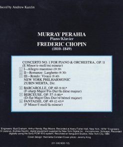 Murray Perahia • Frédéric Chopin - New York Philharmonic • Zubin Mehta-2