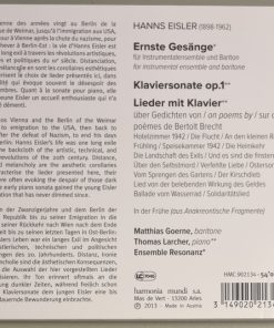 Hanns Eisler - Matthias Goerne, Thomas Larcher, Ensemble Resonanz-1