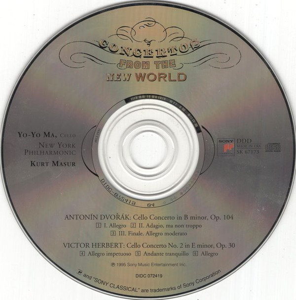 Antonín Dvořák, Victor Herbert - Yo-Yo Ma - New York Philharmonic, Kurt Masur-2