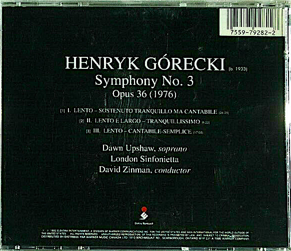 Henryk Górecki / Dawn Upshaw, London Sinfonietta, David Zinman-1