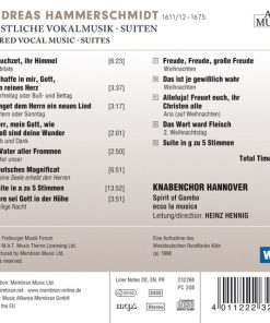 Andreas Hammerschmidt - Knabenchor Hannover, The Spirit Of Gambo, Ecco La Musica, Heinz Hennig-1