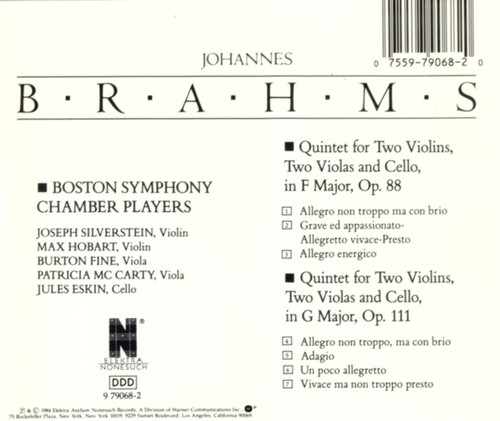 Johannes Brahms, Boston Symphony Chamber Players-1