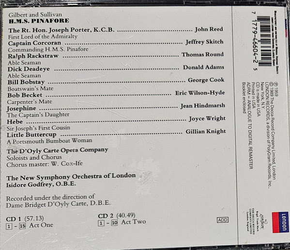 D'Oyly Carte Opera Company, Gilbert & Sullivan-1