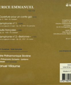 Maurice Emmanuel, Orkester Slovenske Filharmonije, Emmanuel Villaume-1