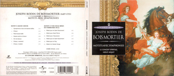 Joseph Bodin de Boismortier / Le Concert Spirituel, Hervé Niquet, Véronique Gens-1