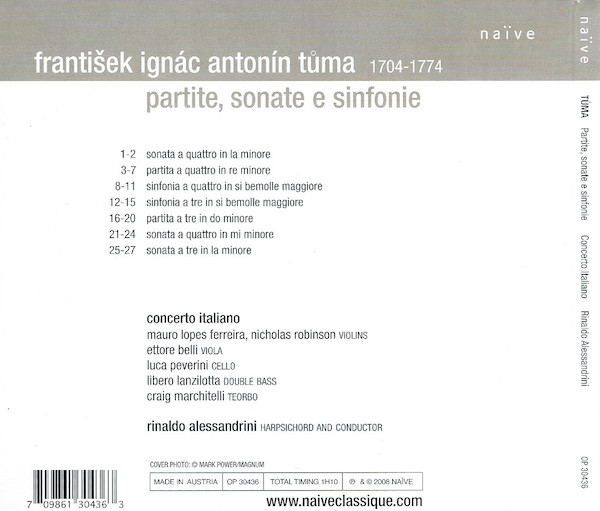František Ignác Tůma – Concerto Italiano, Rinaldo Alessandrini-1