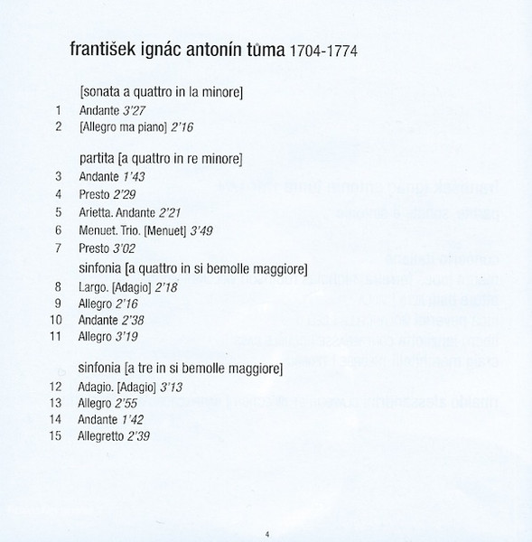 František Ignác Tůma – Concerto Italiano, Rinaldo Alessandrini-3
