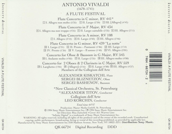 Antonio Vivaldi, New Classical Orchestra, St. Petersburg, Alexander Titov / Collegium Dell'Arte, Leo Korchin-1