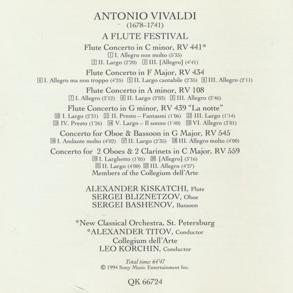 Antonio Vivaldi, New Classical Orchestra, St. Petersburg, Alexander Titov / Collegium Dell'Arte, Leo Korchin-3