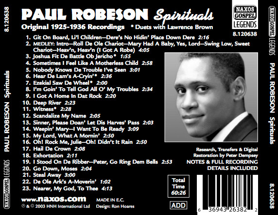 Paul Robeson Featuring Lawrence Brown (4)-1