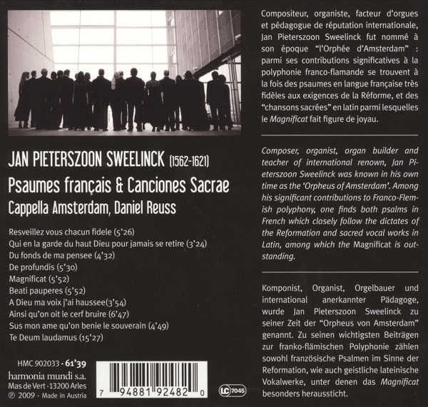 Jan Pieterszoon Sweelinck - Cappella Amsterdam, Daniel Reuss-1