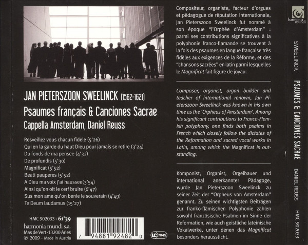 Jan Pieterszoon Sweelinck - Cappella Amsterdam, Daniel Reuss-2