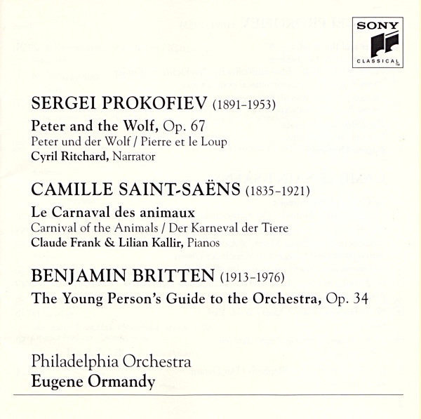 Philadelphia Orchestra* • Eugene Ormandy • Cyril Ritchard — Prokofiev* / Britten* / Saint-Saëns*-3