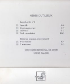 Henri Dutilleux - Orchestre National De Lyon, Serge Baudo-1