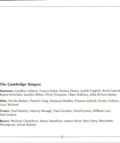 The Cambridge Singers With Members Of The City Of London Sinfonia Directed By John Rutter-3