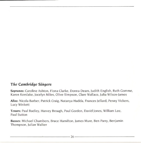 The Cambridge Singers With Members Of The City Of London Sinfonia Directed By John Rutter-3