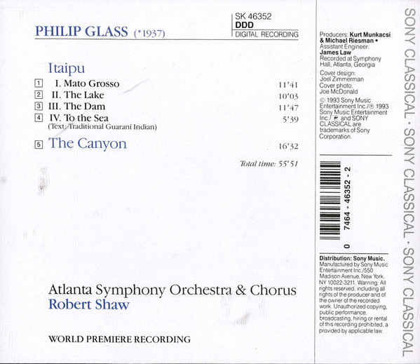 Philip Glass - Atlanta Symphony Orchestra And Chorus* · Robert Shaw-1