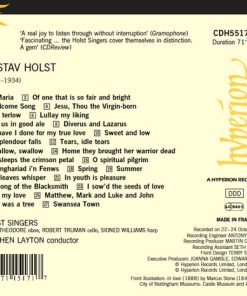 Gustav Holst - The Holst Singers, Stephen Layton-1