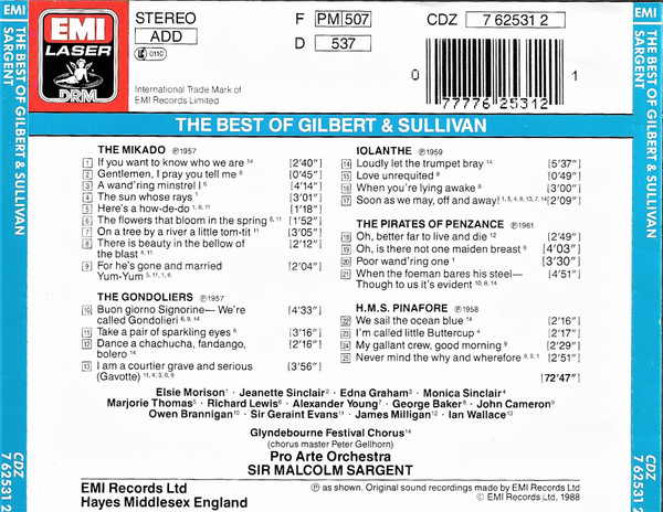 Gilbert & Sullivan, Sir Malcolm Sargent-1