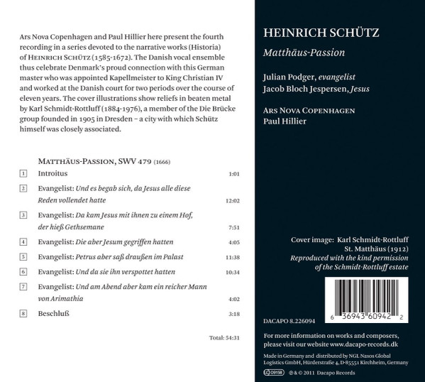 Heinrich Schütz - Ars Nova Copenhagen, Paul Hillier-1
