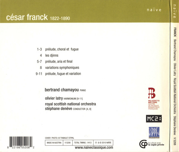 César Franck - Bertrand Chamayou, Olivier Latry, Royal Scottish National Orchestra, Stéphane Denève-1