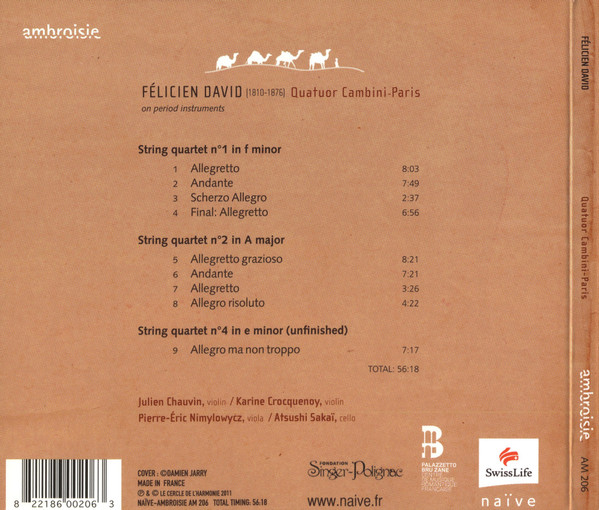 Félicien-César David, Quatuor Cambini-1