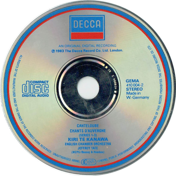 Kiri Te Kanawa, Joseph Canteloube, English Chamber Orchestra, Jeffrey Tate-2