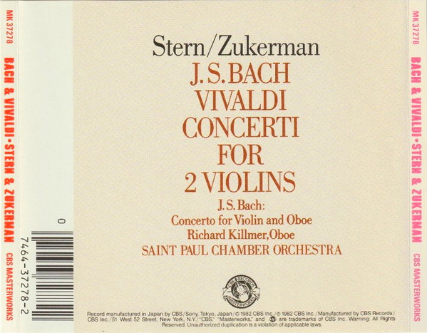 Johann Sebastian Bach / Antonio Vivaldi, Isaac Stern, Pinchas Zukerman, The Saint Paul Chamber Orchestra-1