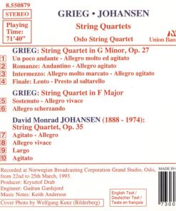 Edvard Grieg, David Monrad Johansen, Oslo String Quartet-1