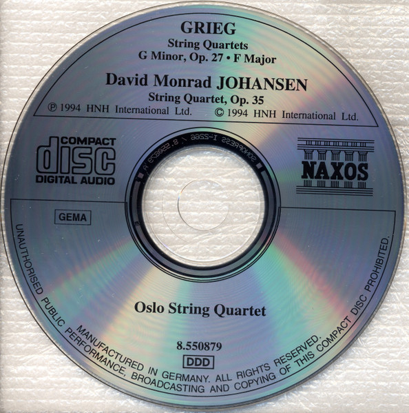 Edvard Grieg, David Monrad Johansen, Oslo String Quartet-2