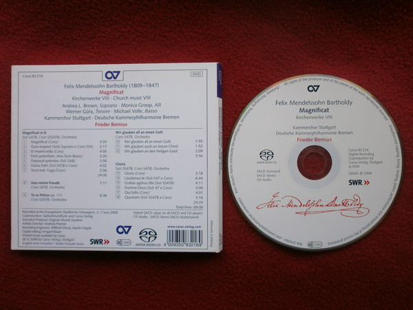 Felix Mendelssohn-Bartholdy - Kammerchor Stuttgart, Deutsche Kammerphilharmonie Bremen, Frieder Bernius-1