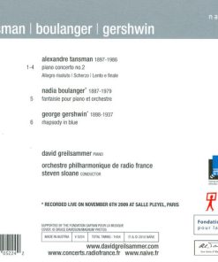 Alexandre Tansman, Nadia Boulanger, George Gershwin - David Greilsammer, Orchestre Philharmonique De Radio France, Steven Sloane-1