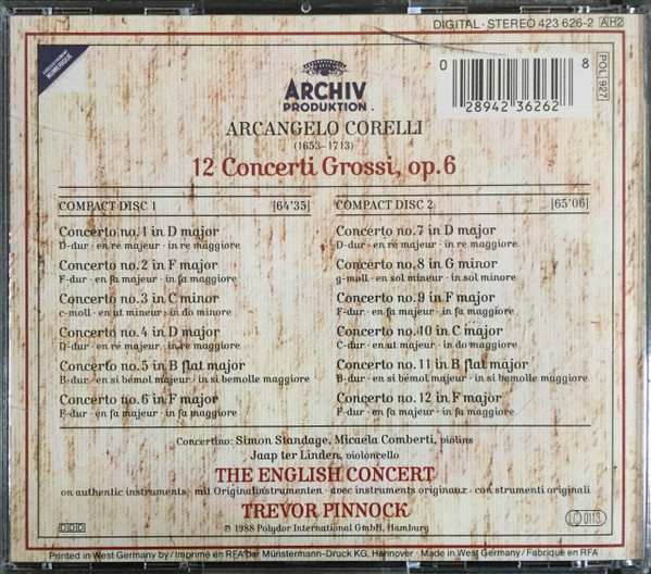Arcangelo Corelli – The English Concert, Trevor Pinnock-1