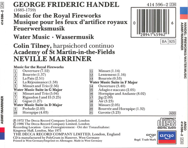 Handel* - Academy Of St. Martin-in-the-Fields*, Neville Marriner*-1