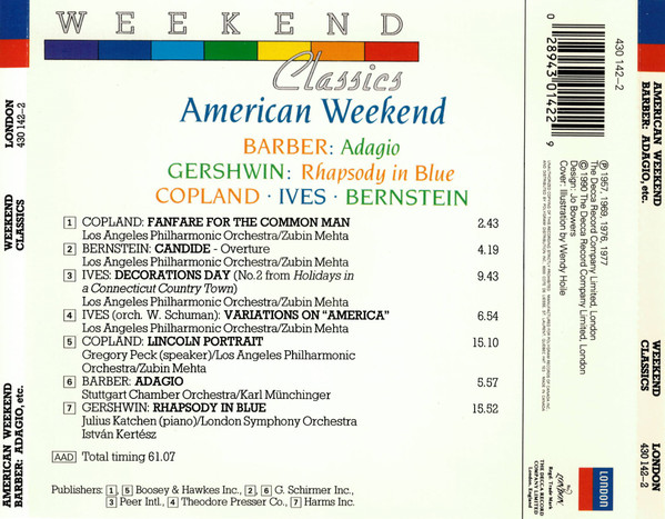 Barber*, Gershwin*, Copland*, Ives*, Bernstein*-3
