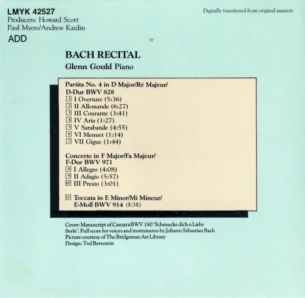 Bach*, Glenn Gould-1
