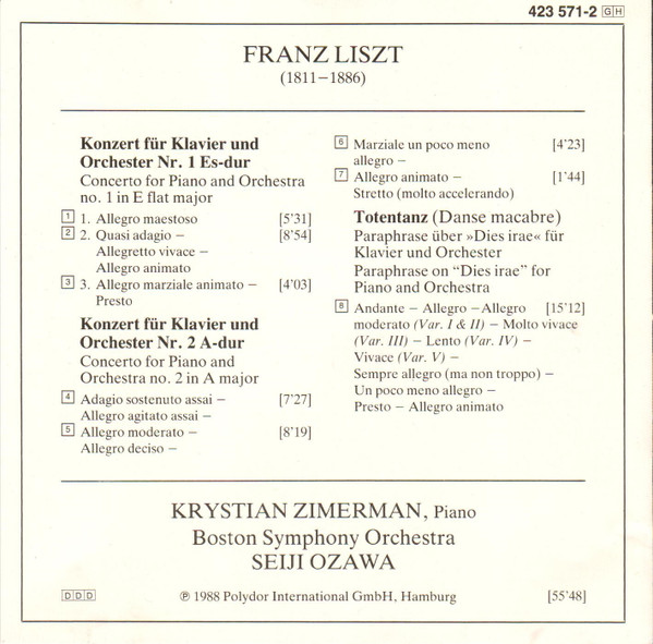 Franz Liszt, Krystian Zimerman, Boston Symphony Orchestra, Seiji Ozawa-1