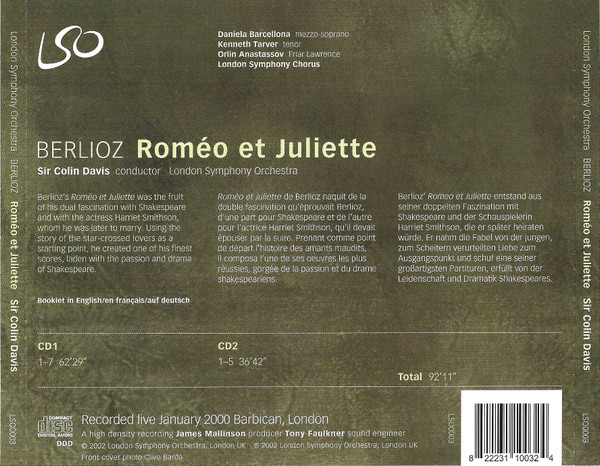 Berlioz*, Sir Colin Davis, London Symphony Orchestra, Daniela Barcellona, Kenneth Tarver, Orlin Anastassov, London Symphony Chorus-2
