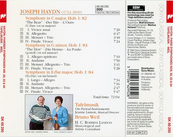 Joseph Haydn, Tafelmusik Baroque Orchestra, Bruno Weil-1